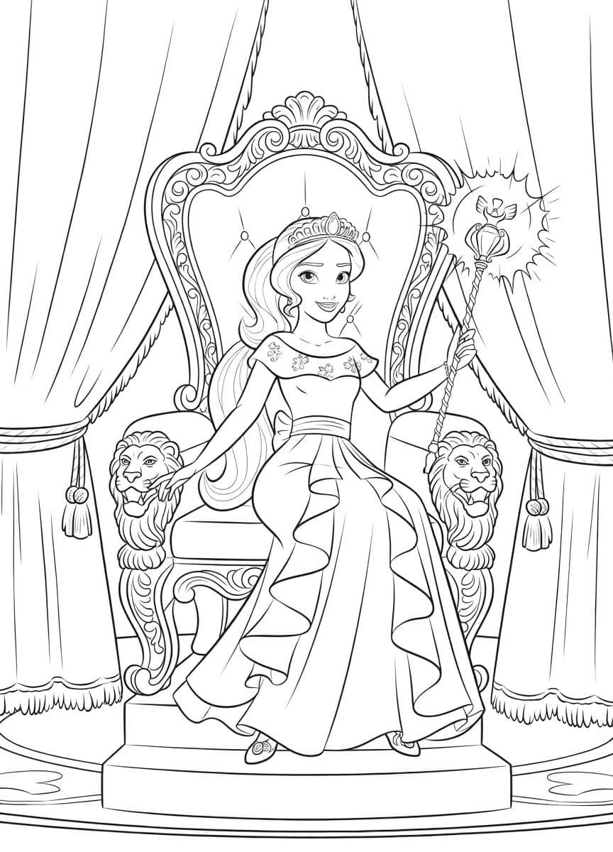 Görüntü Disney Prensesi yazdırılabilir Boyama Sayfası