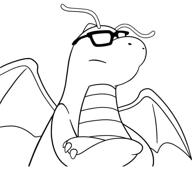 Görüntü Dragonite Kolay Boyama Sayfası