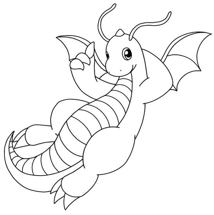 Görüntü Dragonite yazdırılabilir Boyama Sayfası