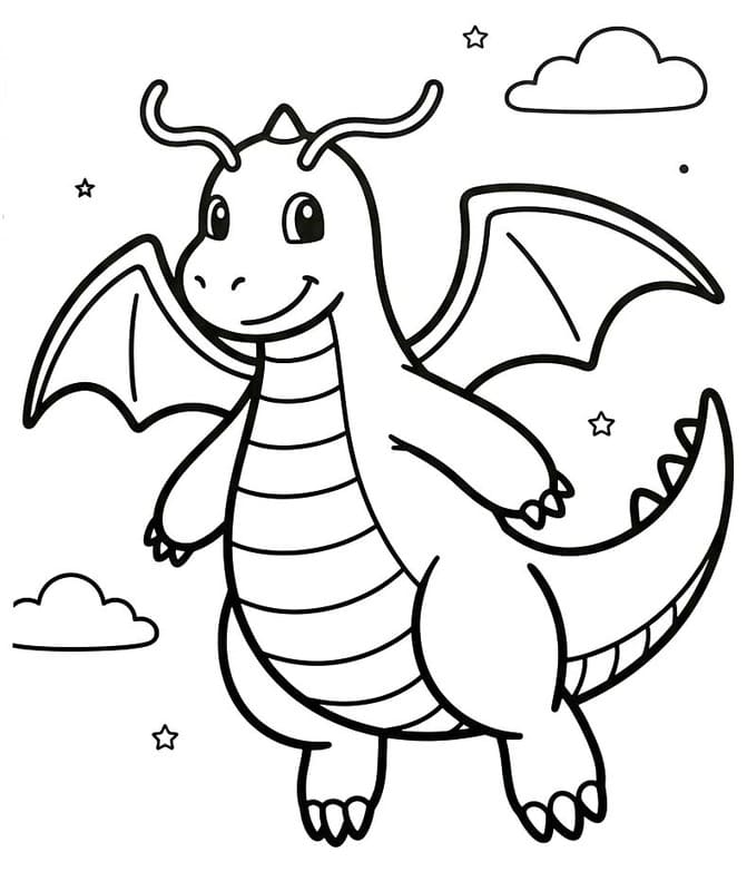 Görüntü Dragonite Boyama Sayfası
