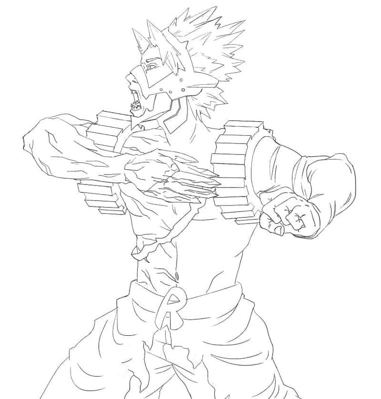 Görüntü Eijiro Kirishima yazdırılabilir Boyama Sayfası