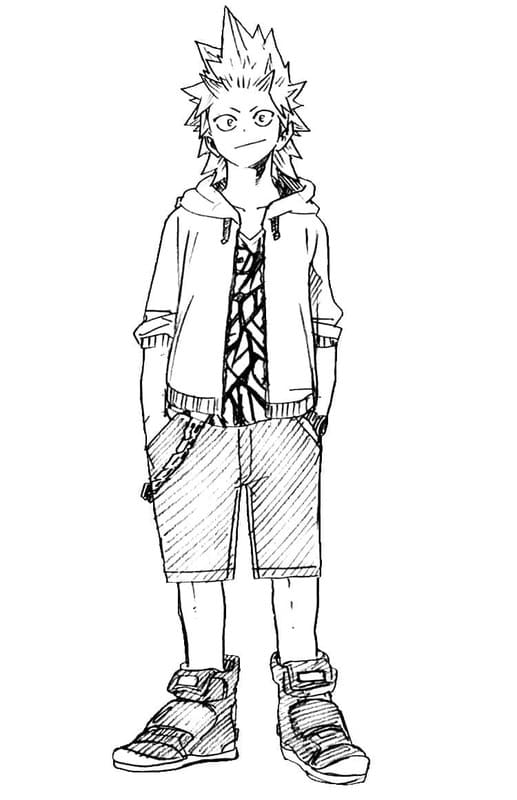 Görüntü Eijiro Kirishima Boyama Sayfası