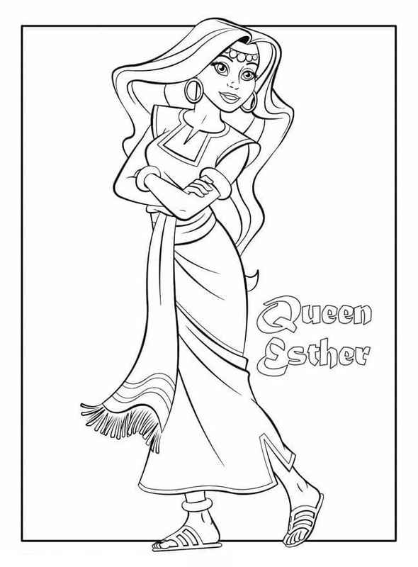 Görüntü Ester basit Boyama Sayfası