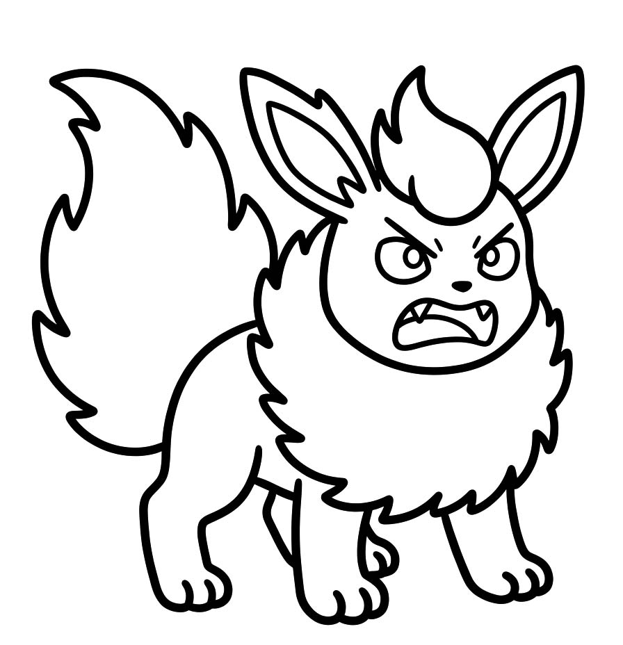 Görüntü Flareon Kolay Boyama Sayfası