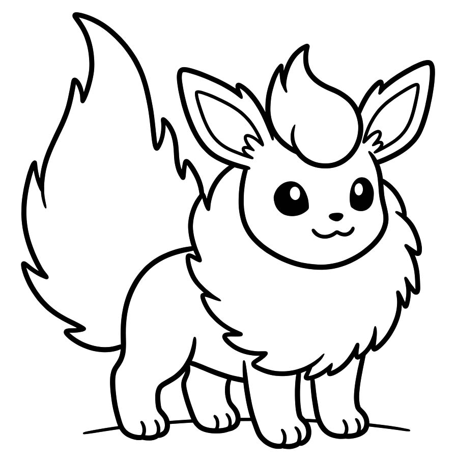 Görüntü Flareon Temel Boyama Sayfası