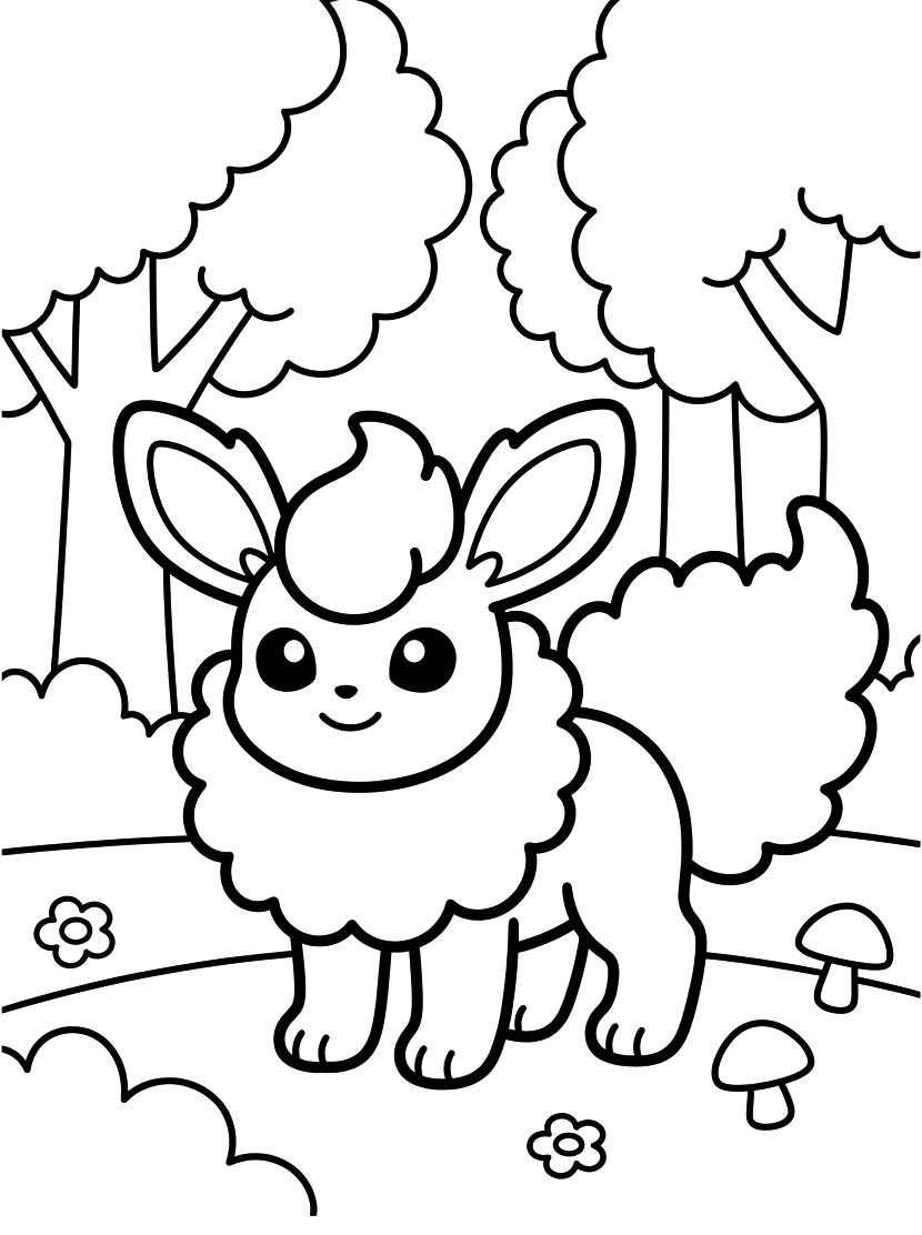 Görüntü Flareon Boyama Sayfası