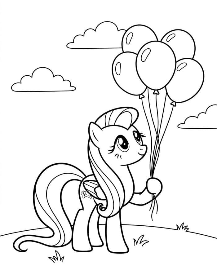 Görüntü Fluttershy Boyama Sayfası