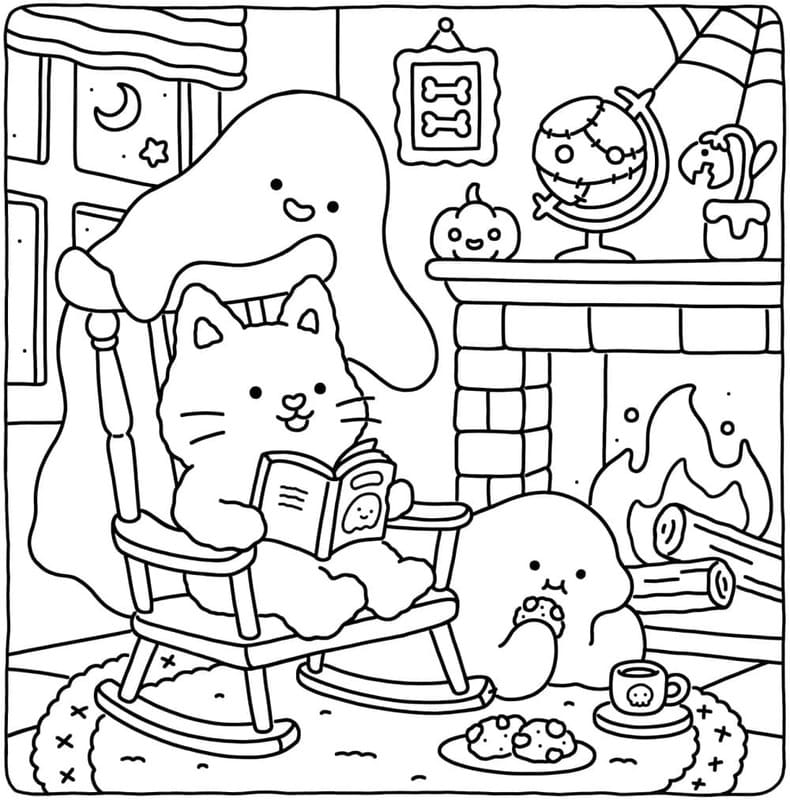 Görüntü Fuzzy Hygge Basit Boyama Sayfası