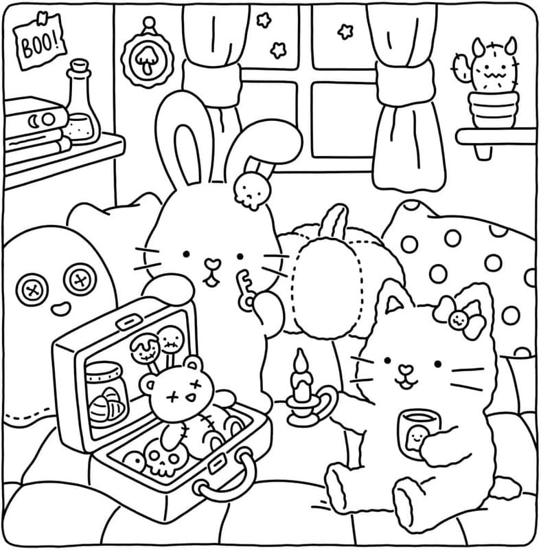 Görüntü Fuzzy Hygge kolay Boyama Sayfası