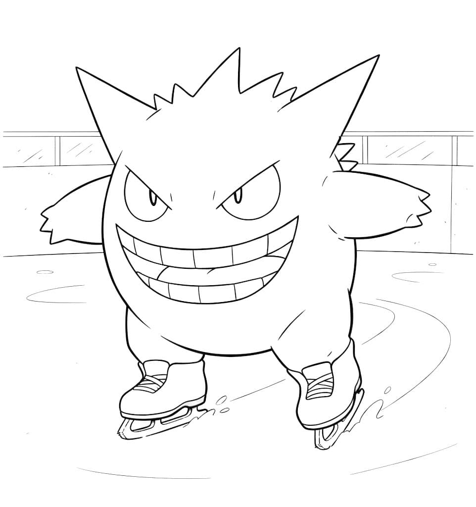 Görüntü Gengar basit Boyama Sayfası