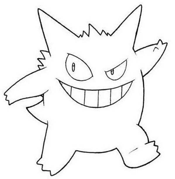 Görüntü Gengar temel Boyama Sayfası