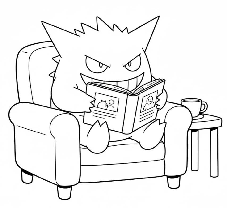 Görüntü Gengar Boyama Sayfası