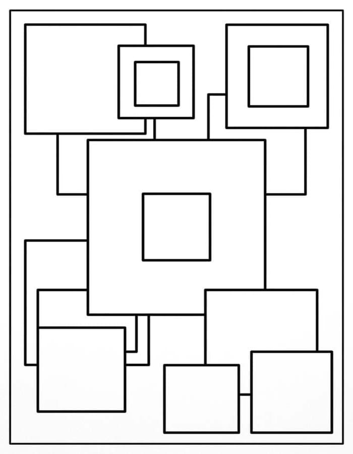 Görüntü Geometrik Temel Boyama Sayfası