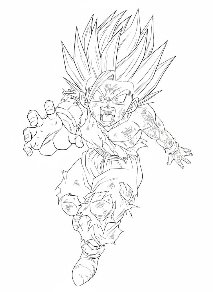 Görüntü Gohan Boyama Sayfası