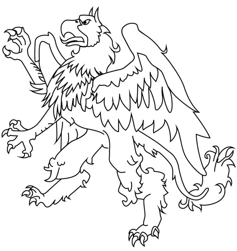 Görüntü Griffon basit Boyama Sayfası