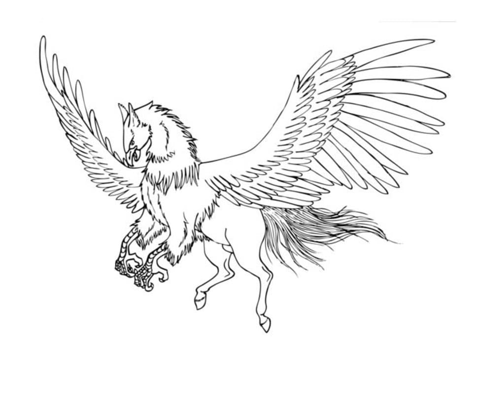 Görüntü Griffon yazdırılabilir Boyama Sayfası