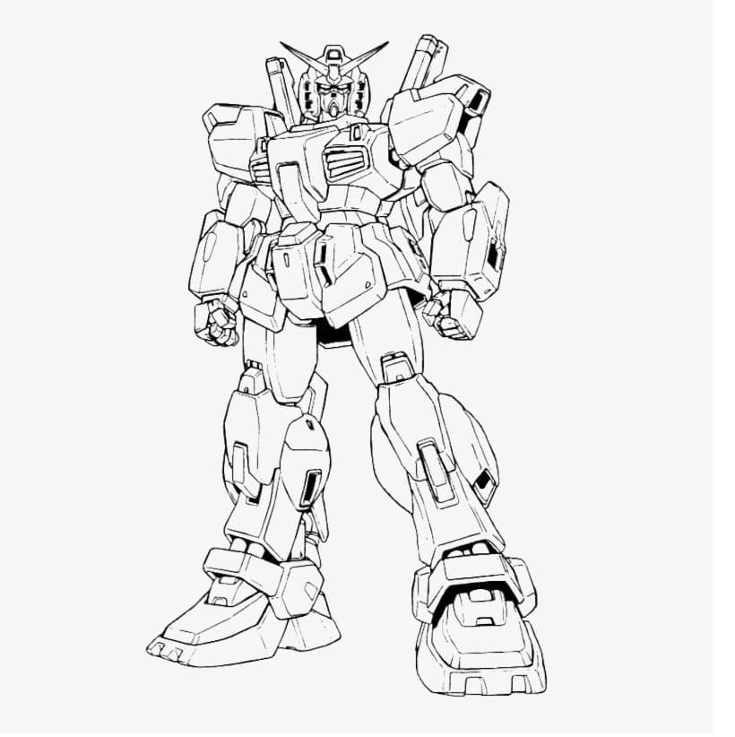 Görüntü Gundam Ücretsiz Yazdırılabilir Boyama Sayfası
