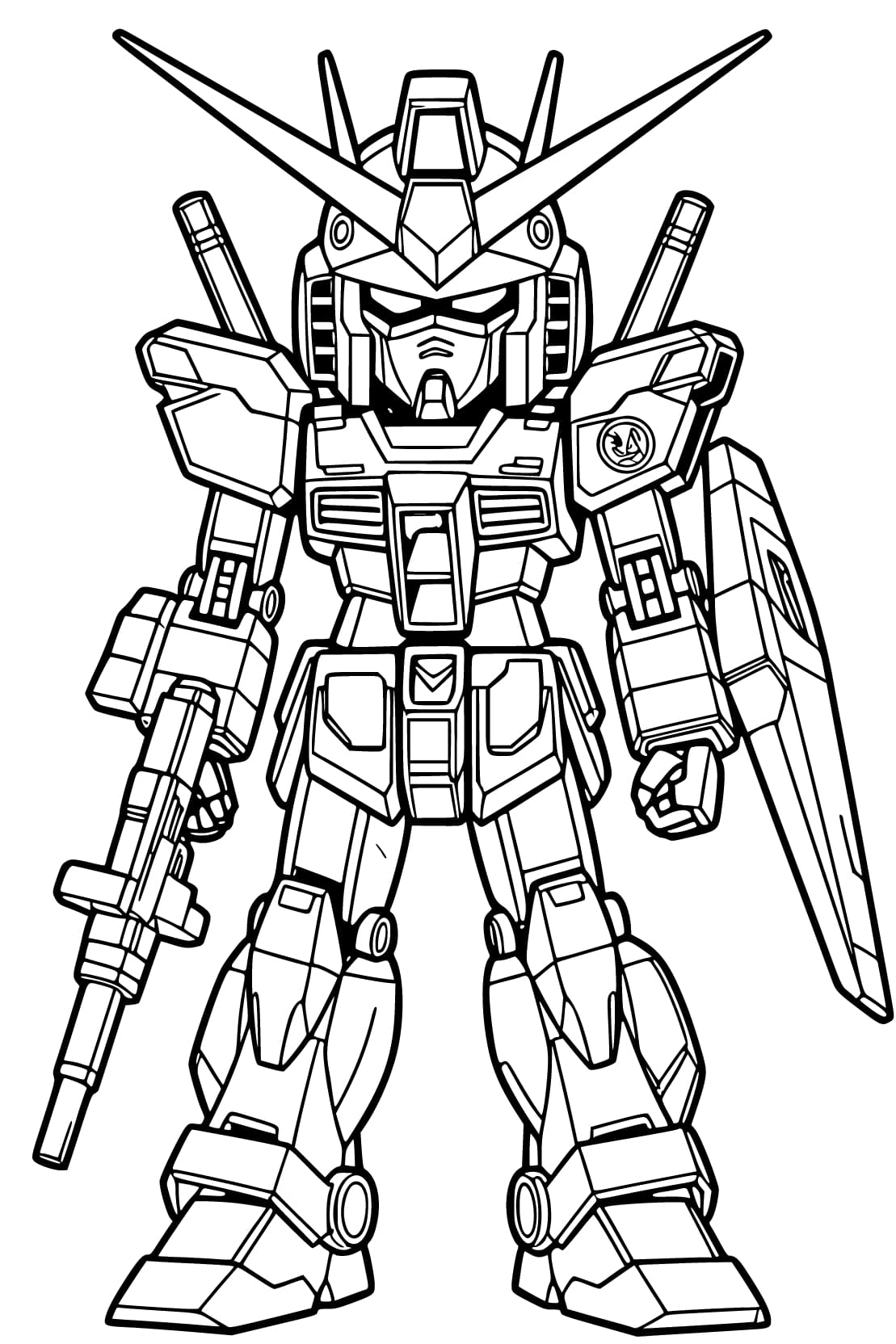 Görüntü Gundam temel Boyama Sayfası