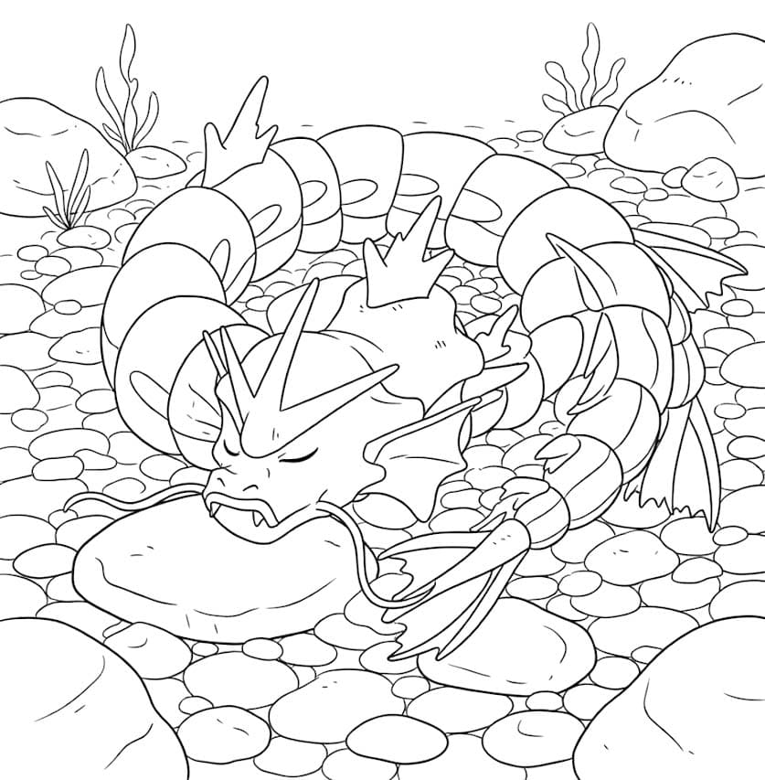Görüntü Gyarados Boyama Sayfası