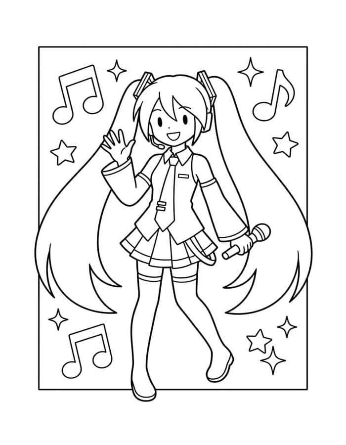 Görüntü Hatsune Miku Boyama Sayfası