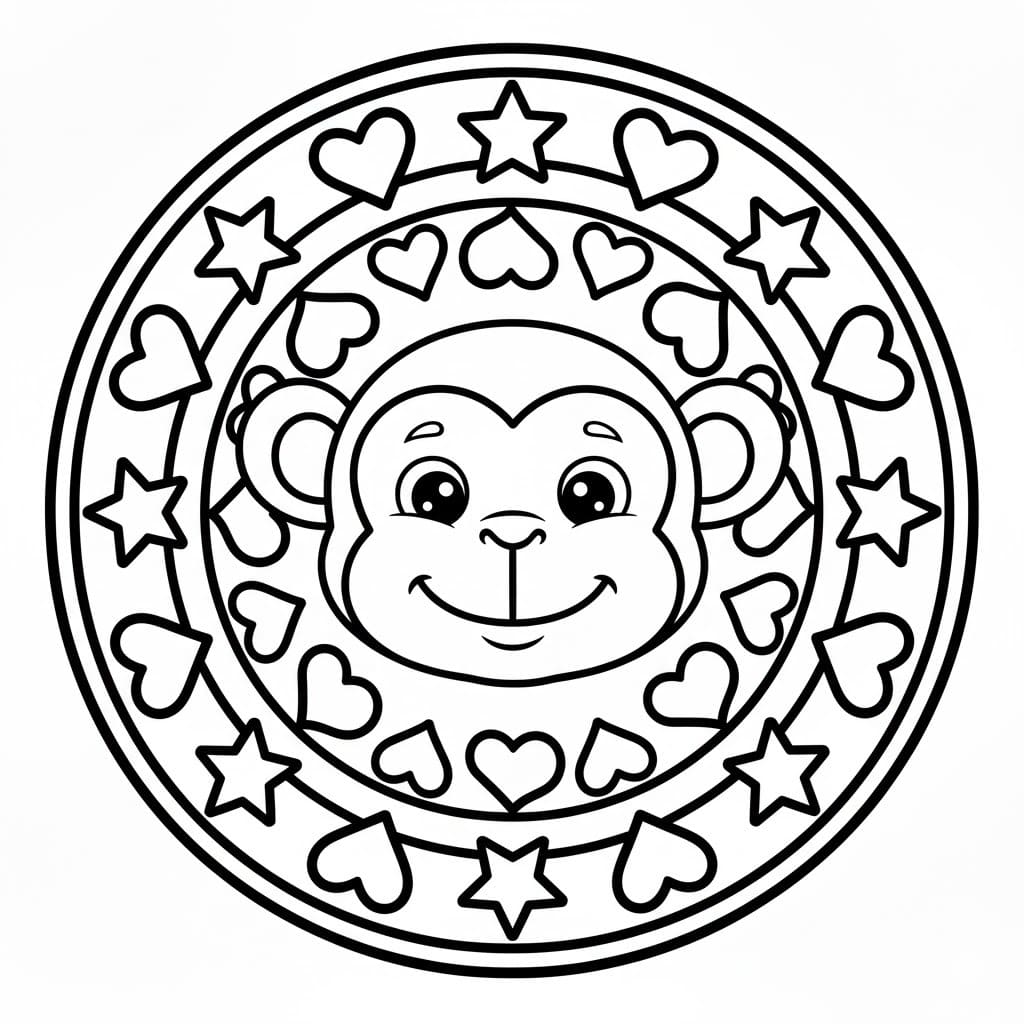 Görüntü Hayvan Mandala ücretsiz Boyama Sayfası