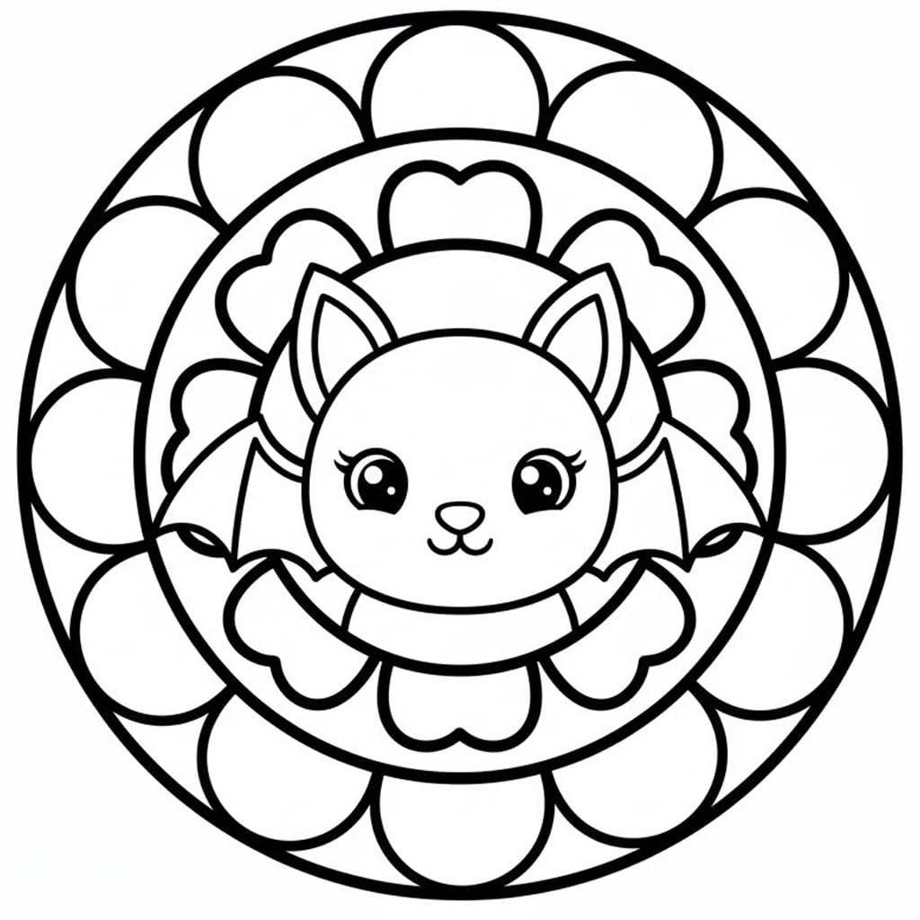 Görüntü Hayvan Mandala Boyama Sayfası