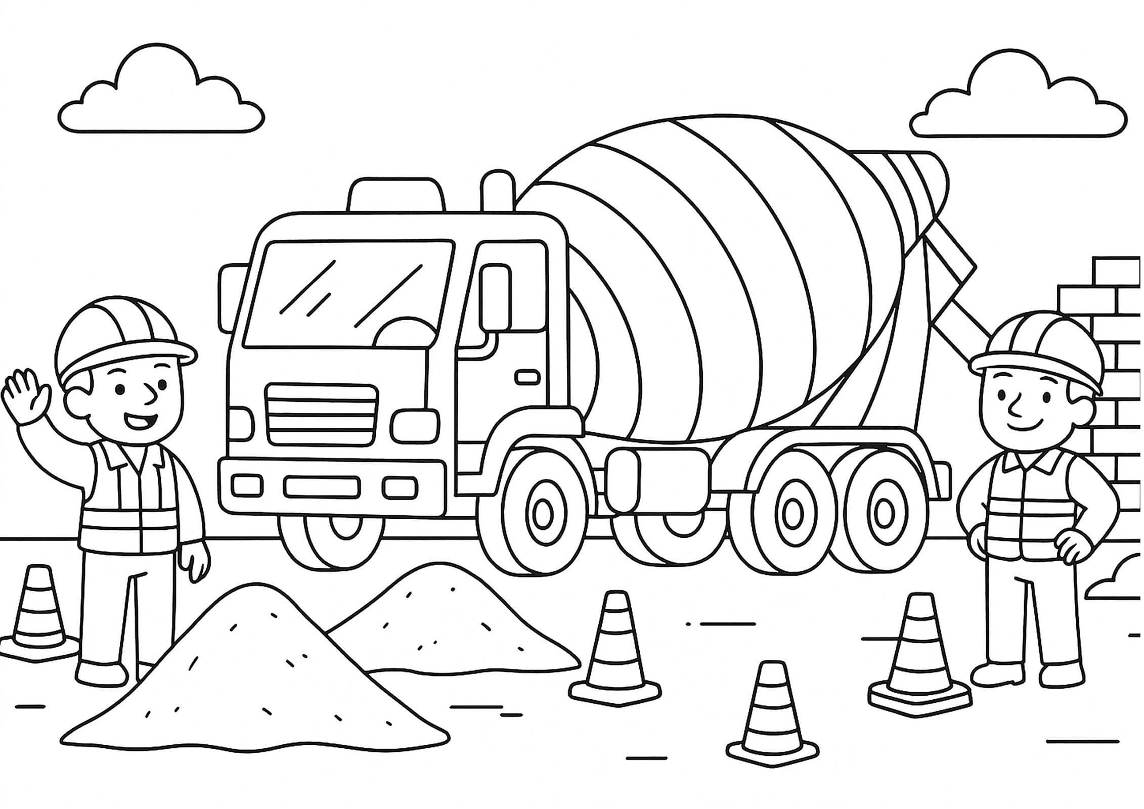 Görüntü İnşaat Alanı temel Boyama Sayfası