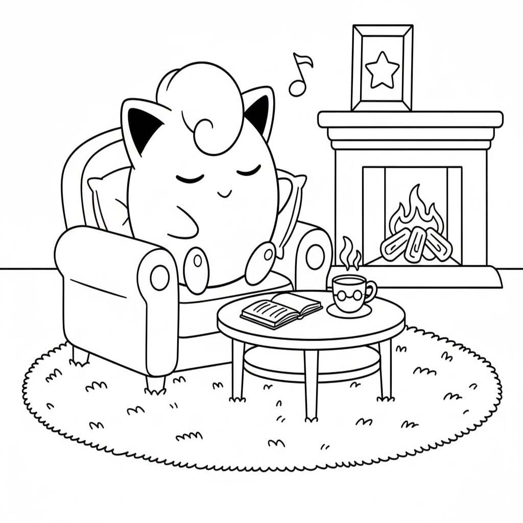 Görüntü Jigglypuff basit Boyama Sayfası