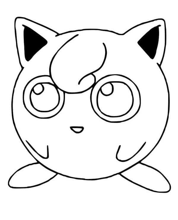 Görüntü Jigglypuff temel Boyama Sayfası