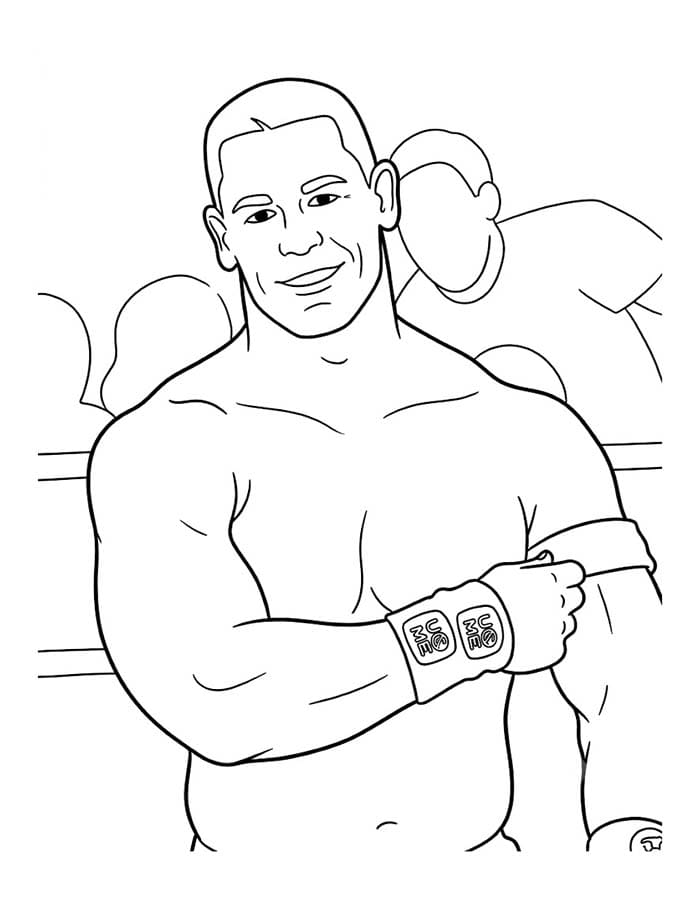 Görüntü John Cena ücretsiz yazdırılabilir Boyama Sayfası