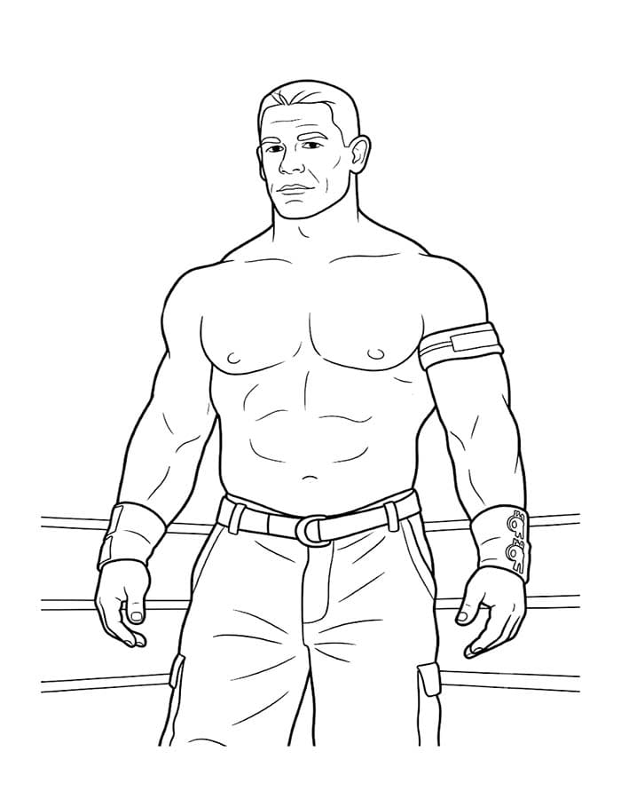 Görüntü John Cena yazdırılabilir Boyama Sayfası
