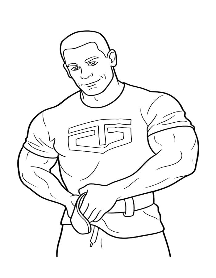 Görüntü John Cena Boyama Sayfası