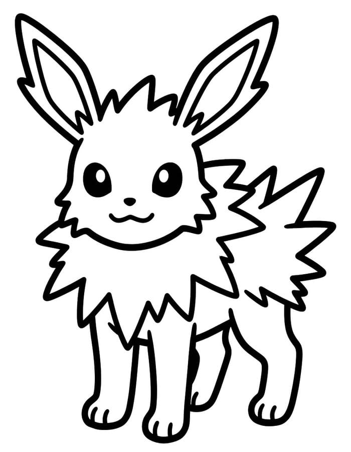 Görüntü Jolteon ücretsiz yazdırılabilir Boyama Sayfası
