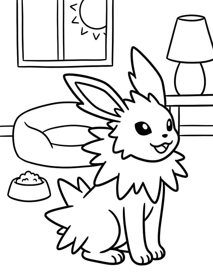 Görüntü Jolteon yazdırılabilir Boyama Sayfası