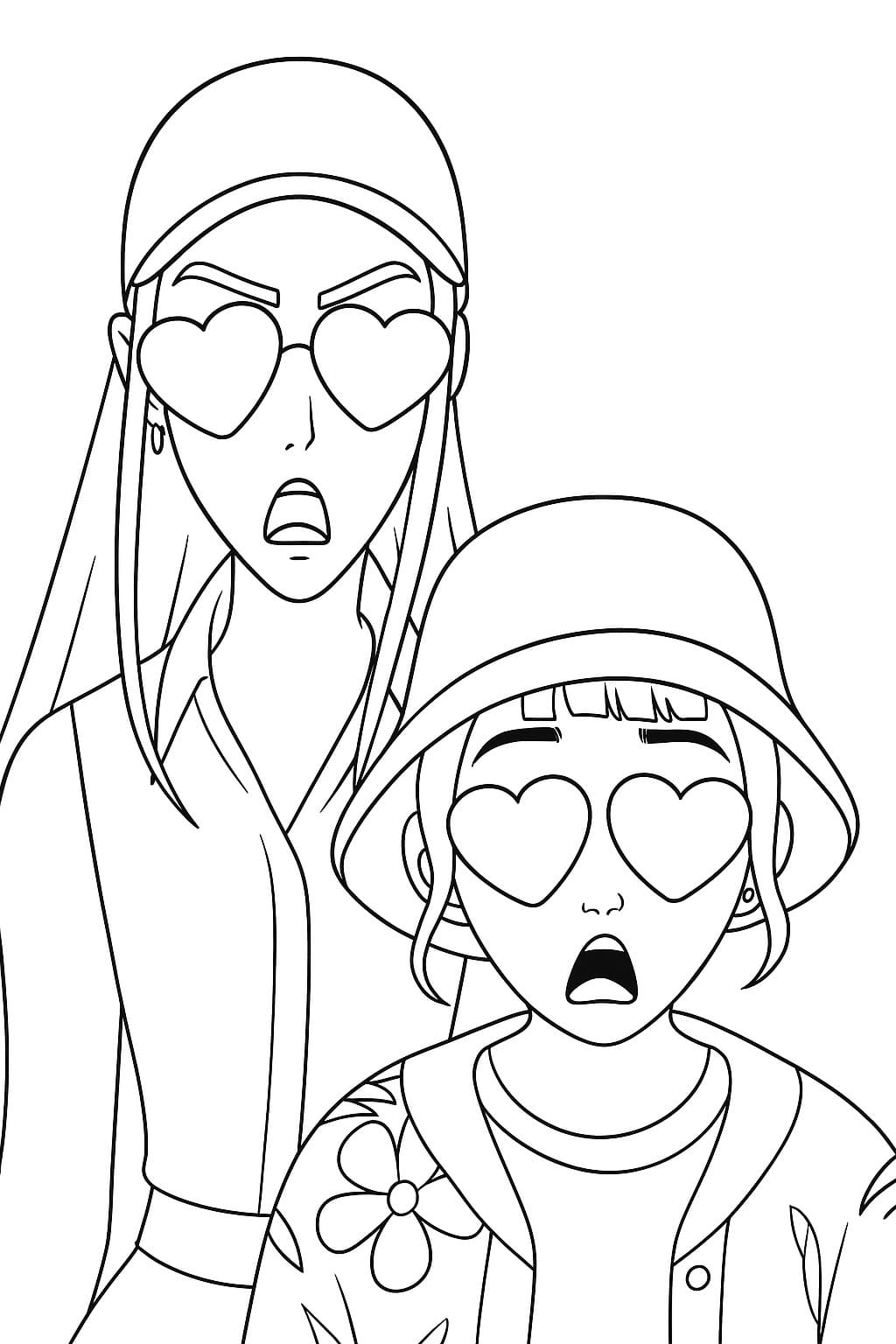 Görüntü KPop Demon Hunters Boyama Sayfası