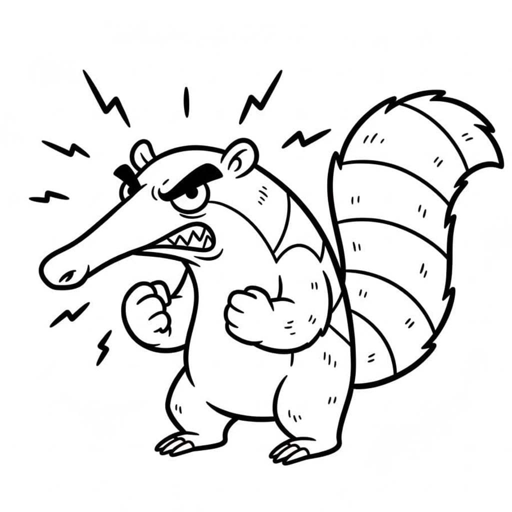 Görüntü Karıncayiyen ücretsiz Boyama Sayfası