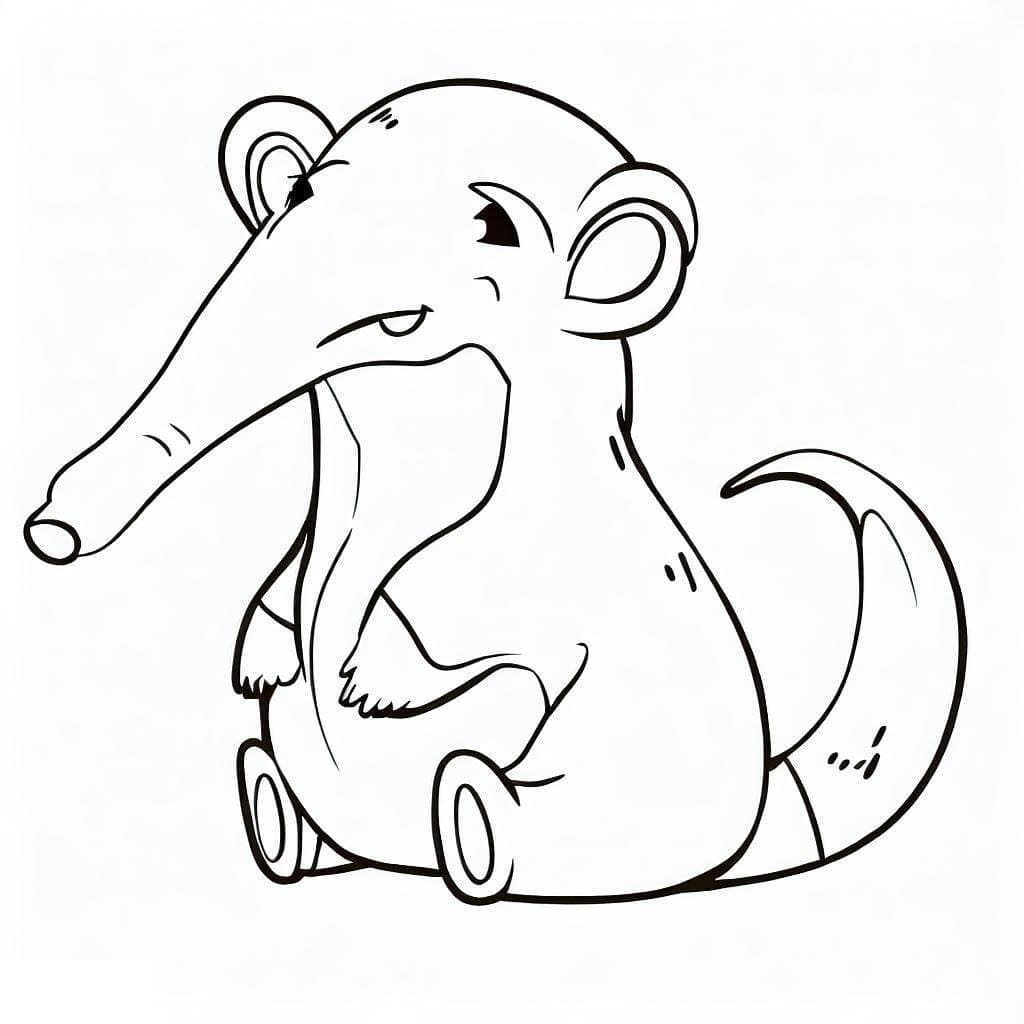 Görüntü Karıncayiyen Boyama Sayfası