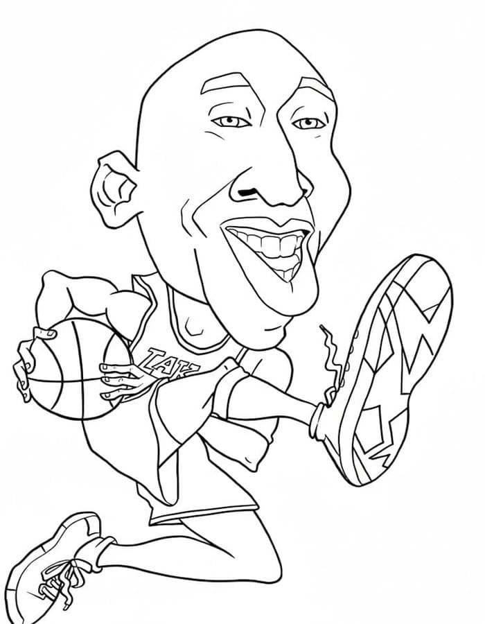 Görüntü Kobe Bryant ücretsiz Boyama Sayfası