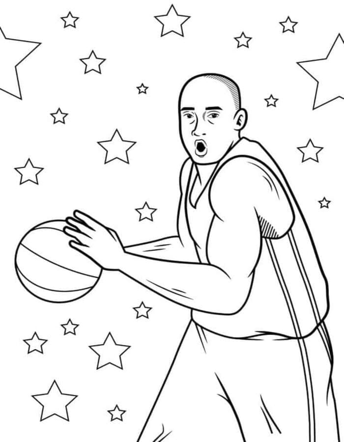Görüntü Kobe Bryant yazdırılabilir Boyama Sayfası