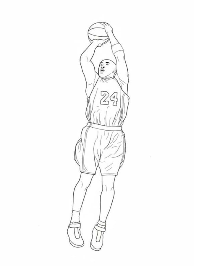 Görüntü Kobe Bryant Boyama Sayfası