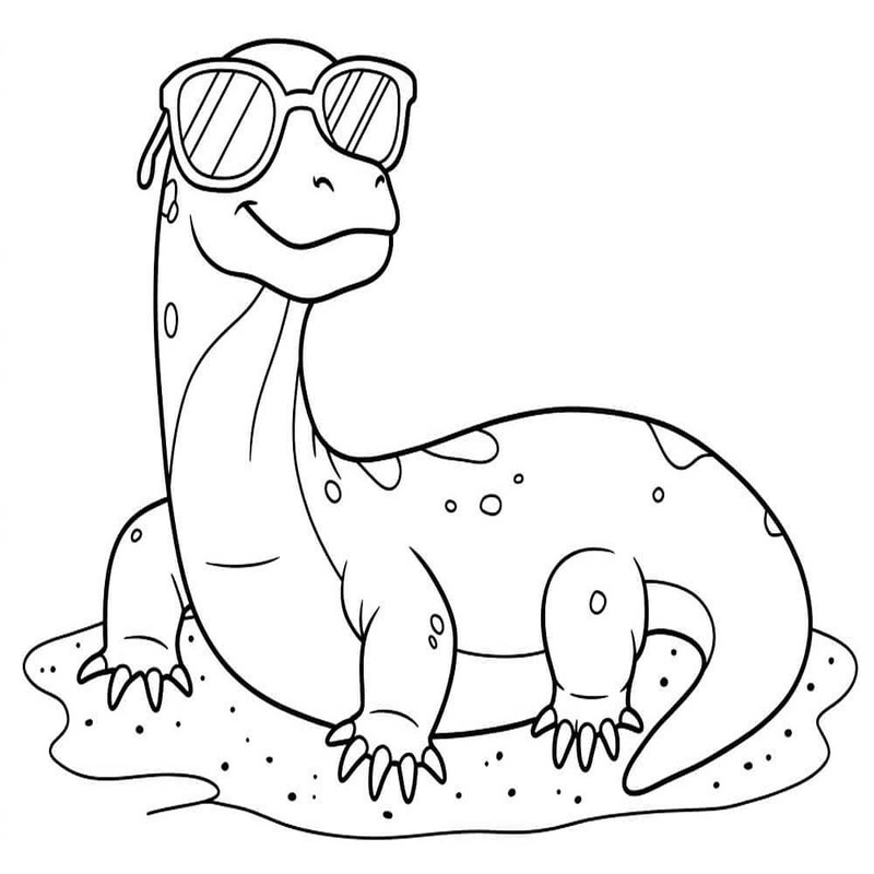 Görüntü Komodo Ejderi Boyama Sayfası