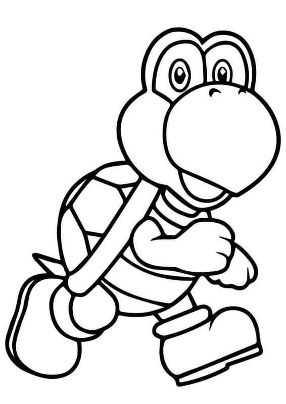 Görüntü Koopa Troopa basit Boyama Sayfası