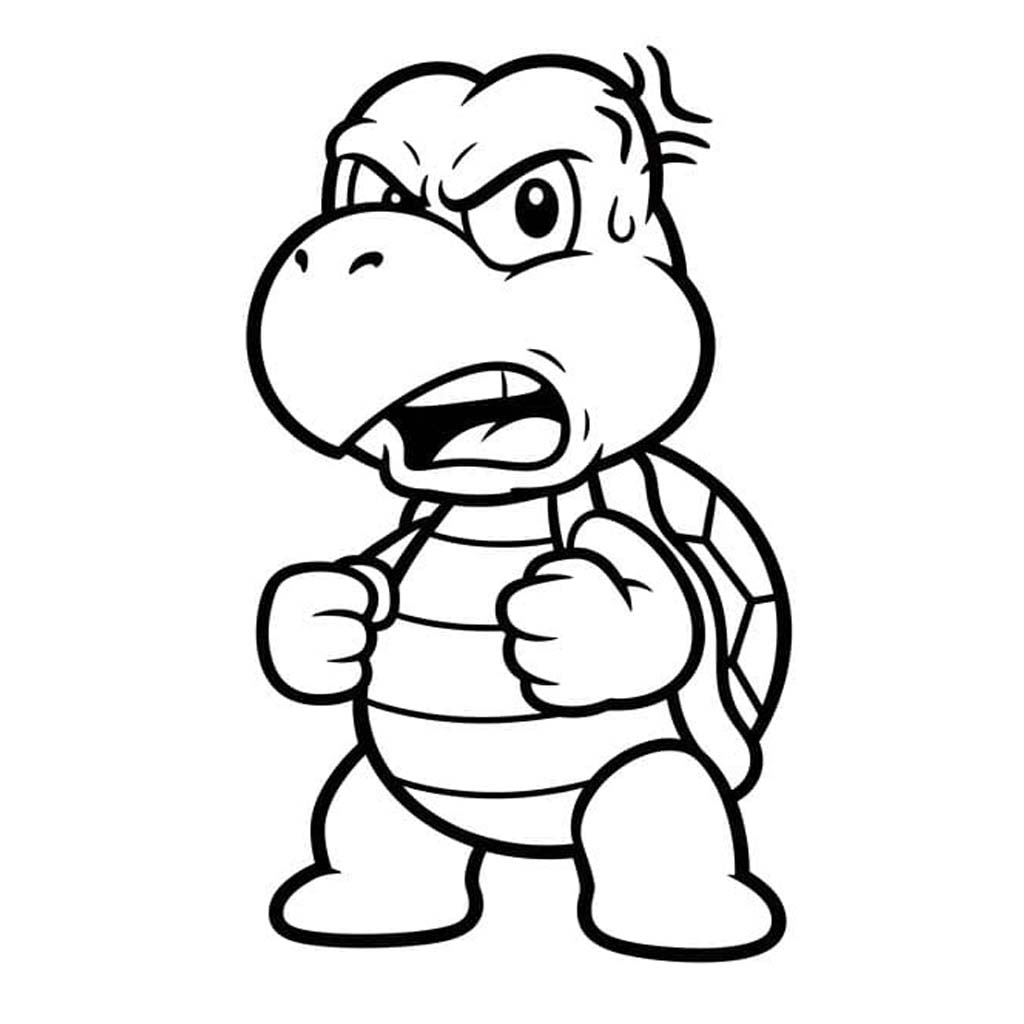 Görüntü Koopa Troopa Boyama Sayfası