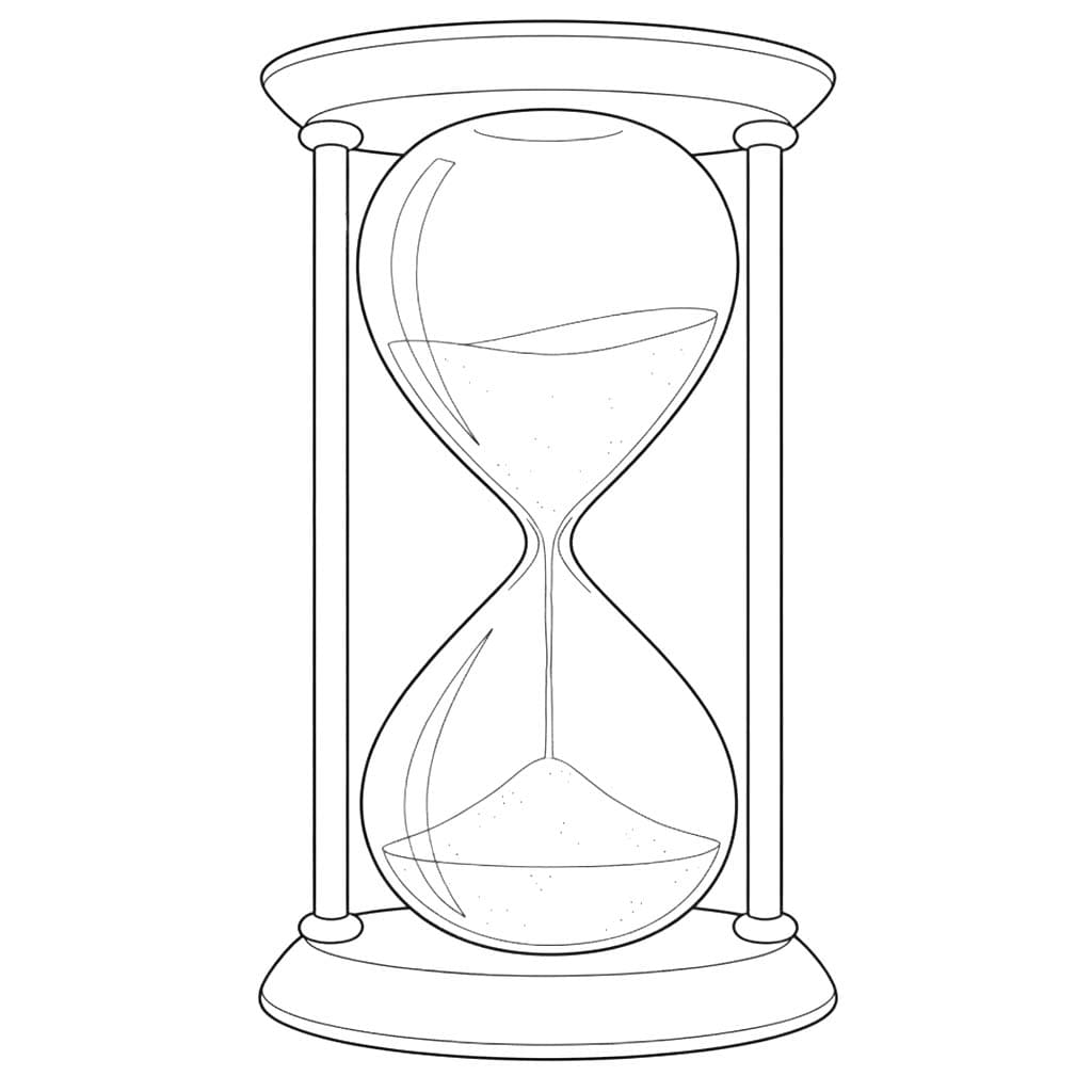 Görüntü Kum Saati Normal Boyama Sayfası