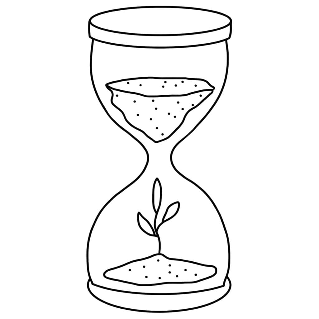 Görüntü Kum Saati Boyama Sayfası
