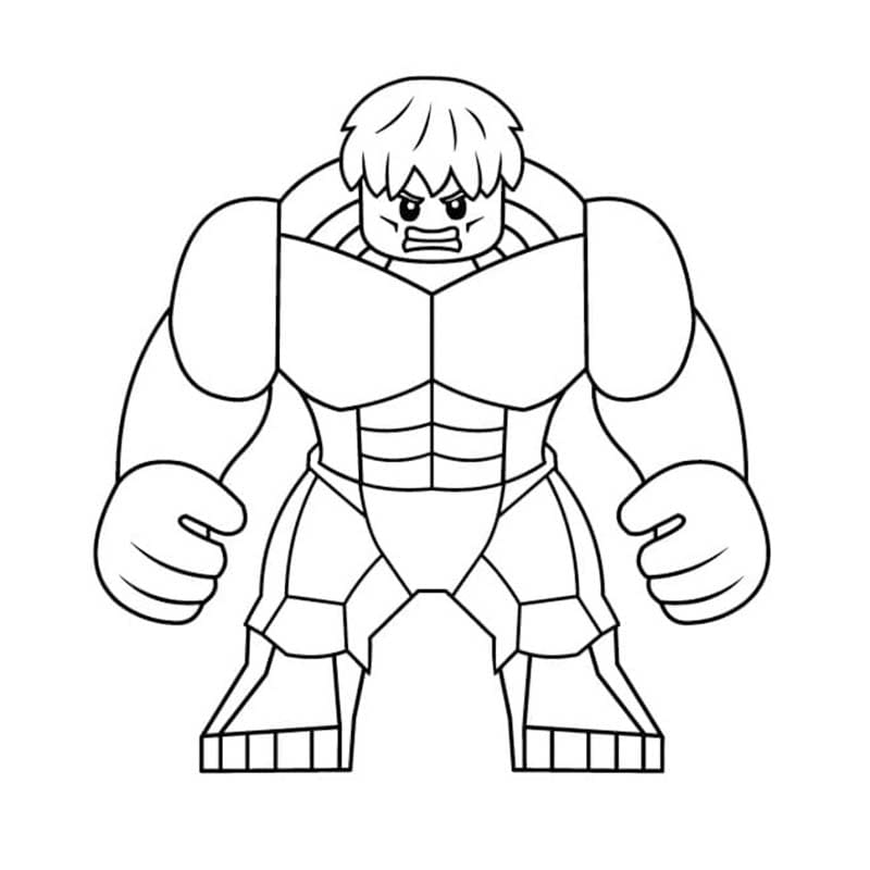 Görüntü Lego Avengers Basit Boyama Sayfası