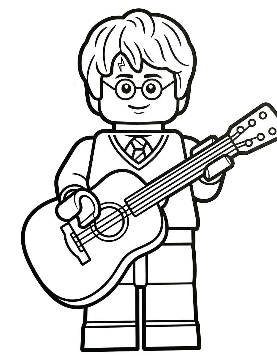 Görüntü Lego Harry Potter Kolay Boyama Sayfası