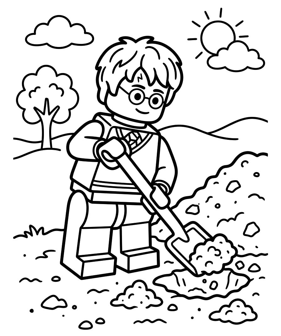 Görüntü Lego Harry Potter Temel Boyama Sayfası