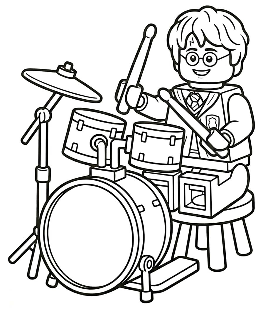 Görüntü Lego Harry Potter basit Boyama Sayfası