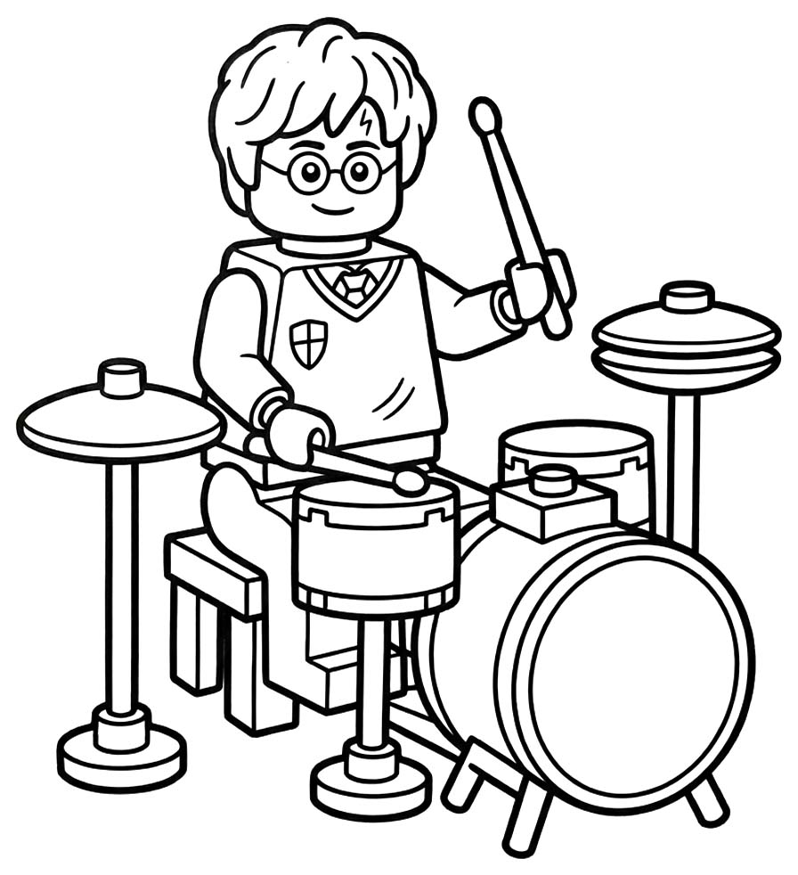 Görüntü Lego Harry Potter ücretsiz Boyama Sayfası